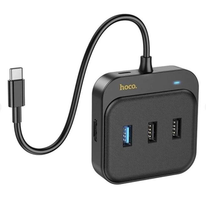 Перехідник конвертер Hoco HB37 Easy link 6-in-1 Multiport Adapter від компанії da1 - фото 1