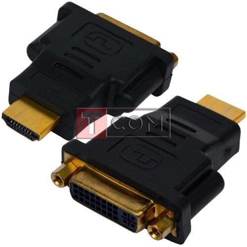 Перехідник мама DVI 24 + 5 - тато Hdmi gold пластик від компанії da1 - фото 1