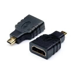 Перехідник microHDMI male тато — HDMI female мама адаптер від компанії da1 - фото 1