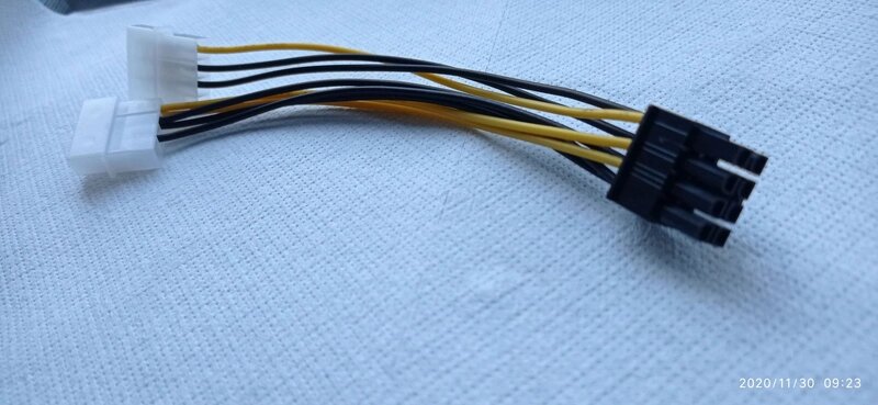 Перехідник живлення відеокарт Pci-E 8 Pin — 2 Molex кабель адаптер від компанії da1 - фото 1