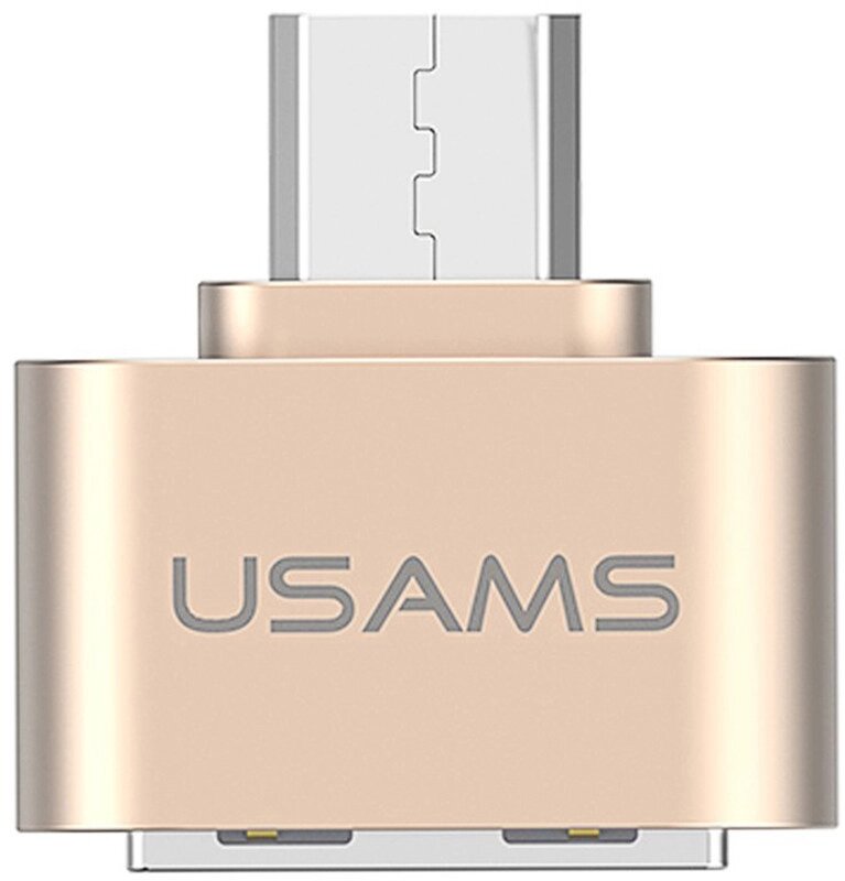 Переходник Usams US-SJ009 USAMS Micro OTG Gold від компанії da1 - фото 1