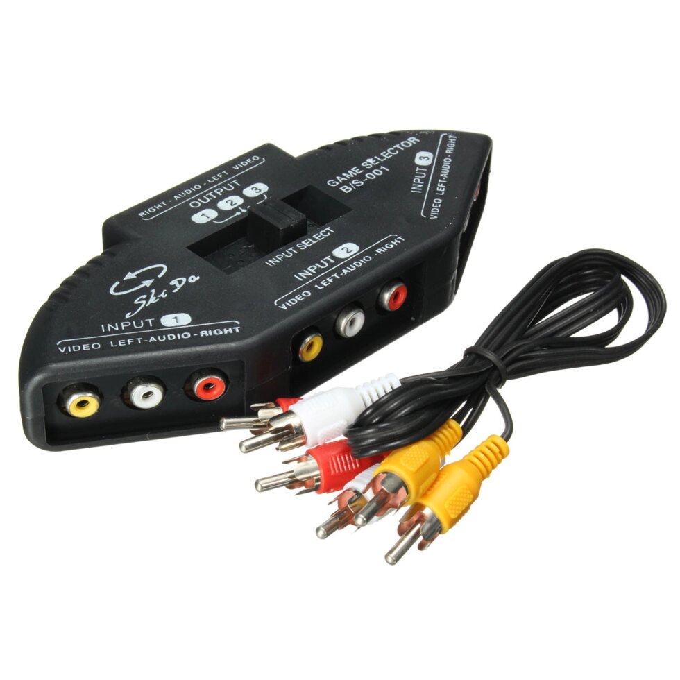 Перемикач AV-33 AV Audio-Video Signal Switcher + 3 RCA від компанії da1 - фото 1