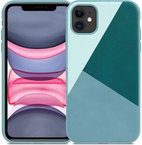 Чохол DEF Geometry Green для iPhone 11 панель накладка