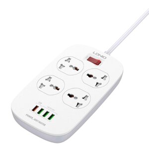 Подовжувач мережевий Ldnio SC4407 2 метри 4 USB 4 Sockets зі швидкою зарядкою