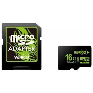 Картка пам'яті з адаптером Verico MicroSDHC 16 GB UHS-I Class 10SD adapter