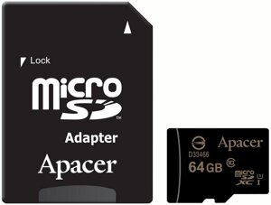 Карта пам'яті Apacer microSDXC 64GB Class 10 UHS-I +SD-адаптер