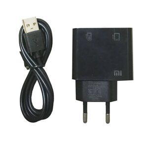 СЗП Xiaomi Mi-HQ 2 USB 2 А зарядний пристрій + Micro кабель чорний