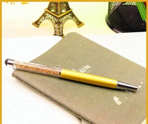 Ручка — стилус із камінням кристалами (Золотий)
