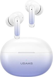 Навушники бездротові USAMS US-XD19 Dual-mic ENC TWS Earbuds біло філетові