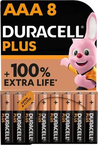 Батарейка Duracell MN2400 LR03 AAA мініпальчикові паковання з 8 штук