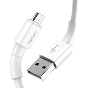 Кабель Baseus Mini White USB Cable For Micro 2.4 A 1m White