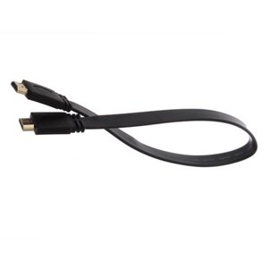 Шнур Hdmi шт.- шт., плоский кабель, gold, сітка, чорний, 3 м.