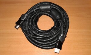 Кабель Hdmi 10 метрів у захисному обплетенні високошвидкісний дріт для 3D