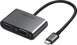 Перетворювач адаптер UGREEN CM162 USB-C to HDMI + VGA + USB 3.0 (50505)