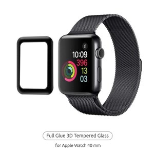 Захисне скло Armor Apple Watch Full Glue Tempered Glass 40 mm Black