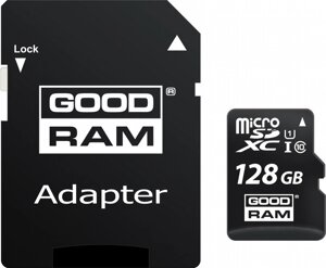 Картка пам'яті Goodram microSDXC 128 GB сlass 10 UHS-I + адаптер SD (M1AA-1280R12)