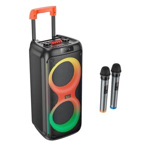 Акустика бездротова — караоке колонка HOCO HA7 Leader wireless dual-mic outdoor BT speaker