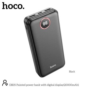 Зовнішній акумулятор HOCO DB35 Painted power bank with digital display 20000 mAh чорна