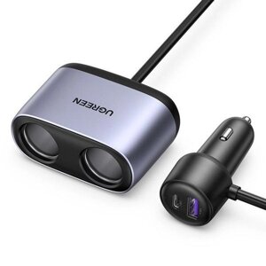 Розгалужувач автомобільний UGREEN CD252 PD USB-A + USB-C 3.4 A (30886)