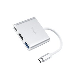 Хаб Type-C - HUB Hoco HB14 Easy Use - USB3.0 / HDMI / PD 3A 67W