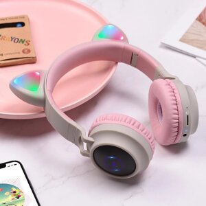 Bluetooth навушники Hoco W27 Cat Ear котячі вушка з підсвіткою