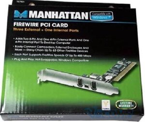Контролер IEEE-1394 Manhattan FireWire PCI Card