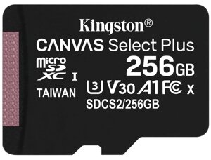 Картка пам'яті microSDXC Kingston Canvas Select Plus 256Gb class 10 А1 (R 100 MB/s)