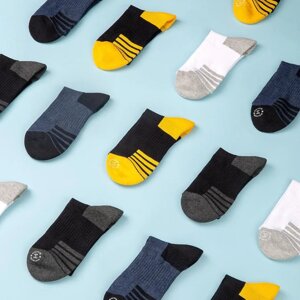 Шкарпетки Xiaomi Qimian DuPont/Silvadur antibacterial men's socks чорно-жовті 3049781