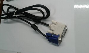 Кабель VGA-DVI-I 24+5 пін 1.8 метра чорний