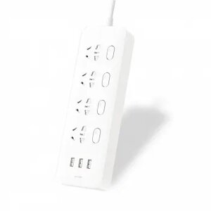 Мережевий фільтр-подовжувач MiJia Power Strip (4 розетки + 3 USB-port) 2 м MJSWSKCXB-01QM (NRB4023CN) білий