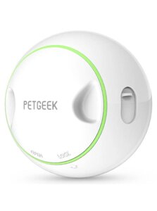 Інтерактивна іграшка Petgeek Automatic Ball Pet Toys Rolling біла