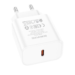 Адаптер мережевий BOROFONE Power single port charger BA71A білий