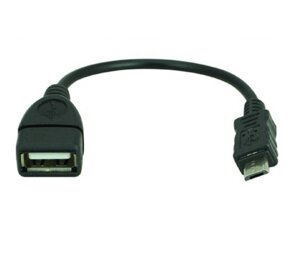 Кабель OTG мікро на USB2.0 0.17м чорний