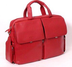 Ділова жіноча сумка SHEFF червона натуральна шкіра