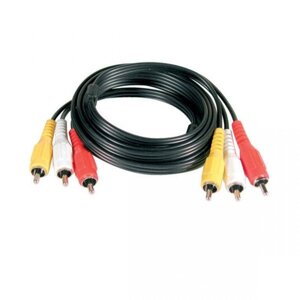 Кабель з'єднувальний 3RCA х 3RCA 1,5м метал, gold у блістері