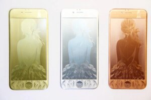 Декоративне скло для iPhone 5 5s SE з малюнками гравіювання метал