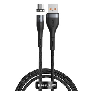 Кабель магнітний Baseus MicroUSB Zinc Magnetic від'єднуваний конектор 1m CAMXC-KG1