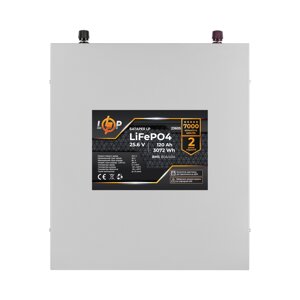 Акумулятор LP LiFePO4 25,6V - 120 Ah (3072Wh) (BMS 80A/40А) метал для ДБЖ