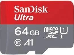 Картка пам'яті Micro SD SanDisk Ultra 64 GB Class 10 UHS-I M100 MB/s
