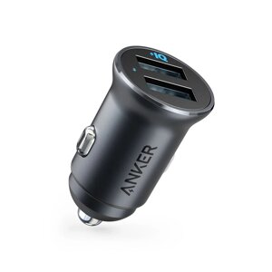 Зарядний пристрій для авто Anker 24 W PowerDrive 2 Alloy A2727 (А2727011) 4.8A 2 USB-A