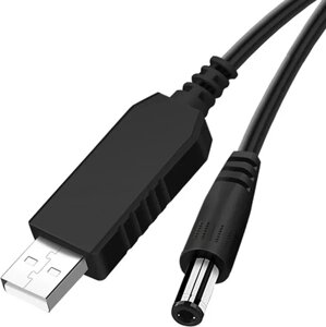 Кабель для Wi-Fi роутера USB to DC 5.5 * 2.5 мм — з тригером 9-12 вольт