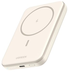 Акумулятор портативний UGREEN PB560 5000 mAh MIni Magnetic Wireless 15W бежевий