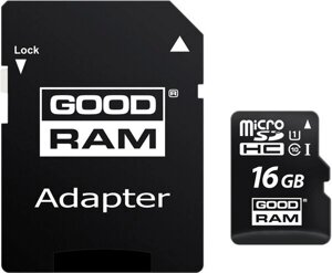Картка пам'яті Goodram MicroSDHC 16 GB UHS-1 Class 10 SD adapter
