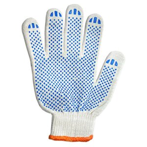 Захисні рукавички Stark з ПВХ нанесенням 180 білі, 10 шт.