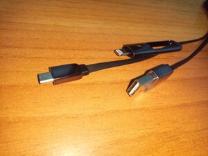 Lightning microUSB кабель 2 в 1 комбо-трансформер Remax Transfomer Data Line