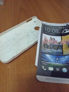 Чохол накладка HTC One M7 (801e) бампер панель WOOD під деревину