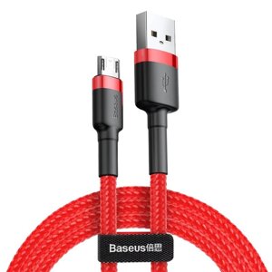 Кабель Micro USB BASEUS cafule 2-метровий (CAMKLF-C09) червоний