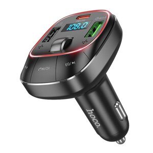 Адаптер автомобільний HOCO Pole BT FM transmitter E76 3 порти юсб 45 вт чорний