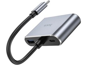 USB-C Хаб адаптер розгалужувач Hoco HB30 to HDMI VGA USB PD