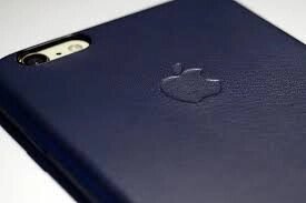 Чохол-накладка шкіряна для iPhone 6/6S синя